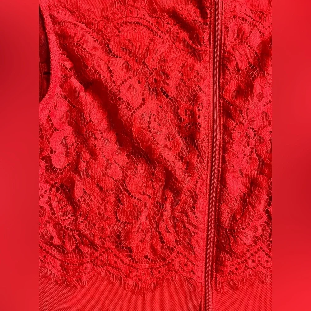 Windsor Elegant Red Lace Dress Size Small - Picture 8 of 13